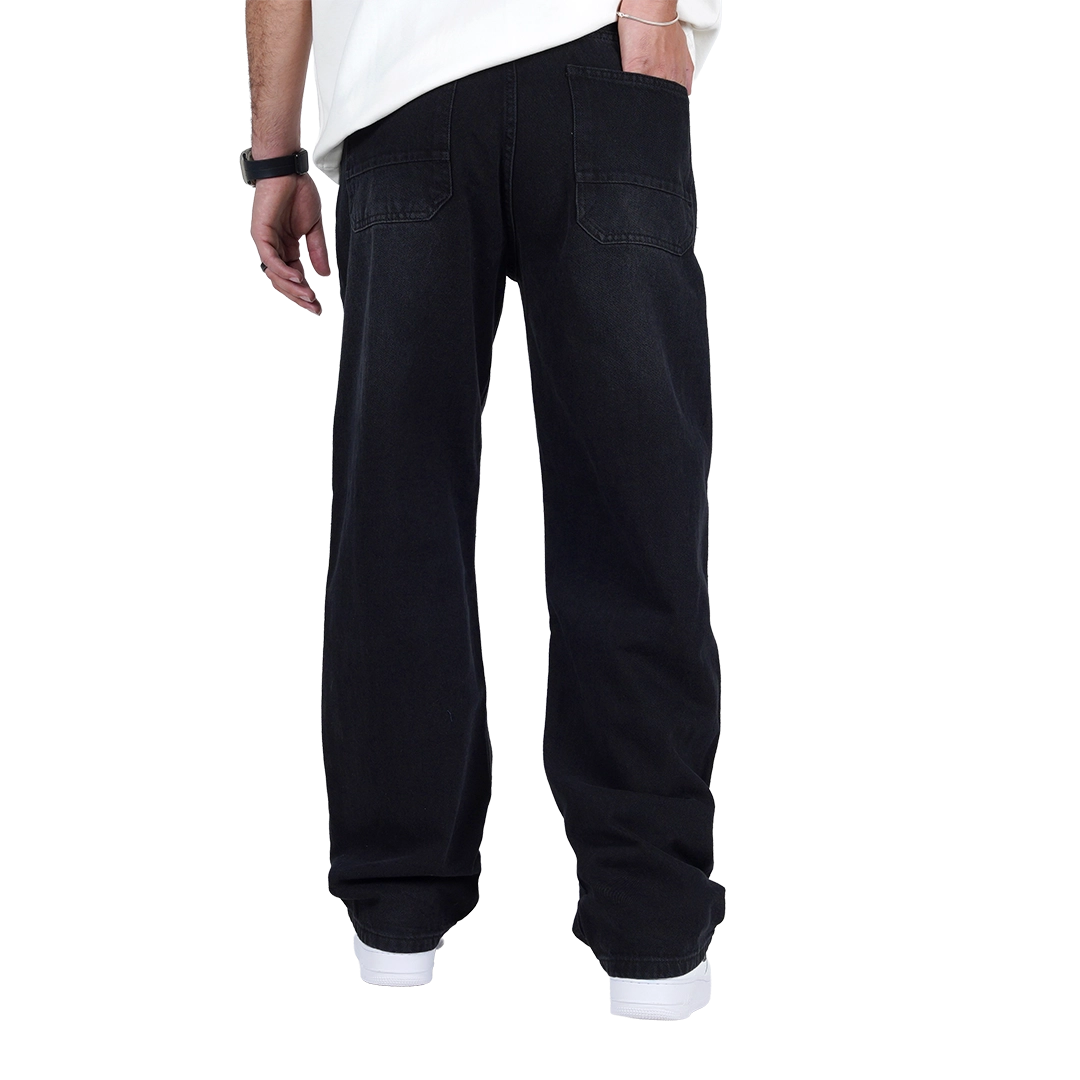 Black washed Baggy fit